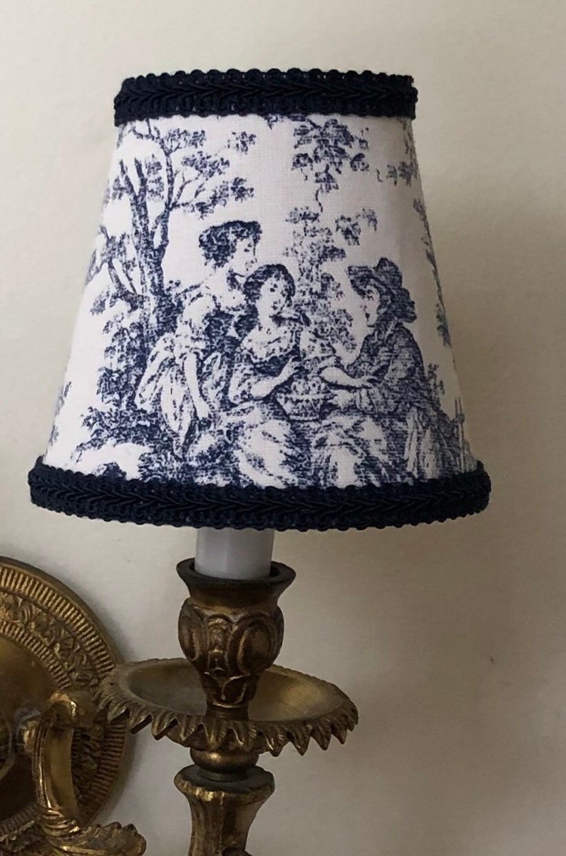 Beautiful Blue and White Toile Patterned Chandelier Lamp Shade Etsy