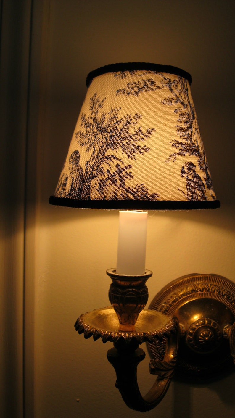 Beautiful Blue and White Toile Patterned Chandelier Lamp Shade Etsy