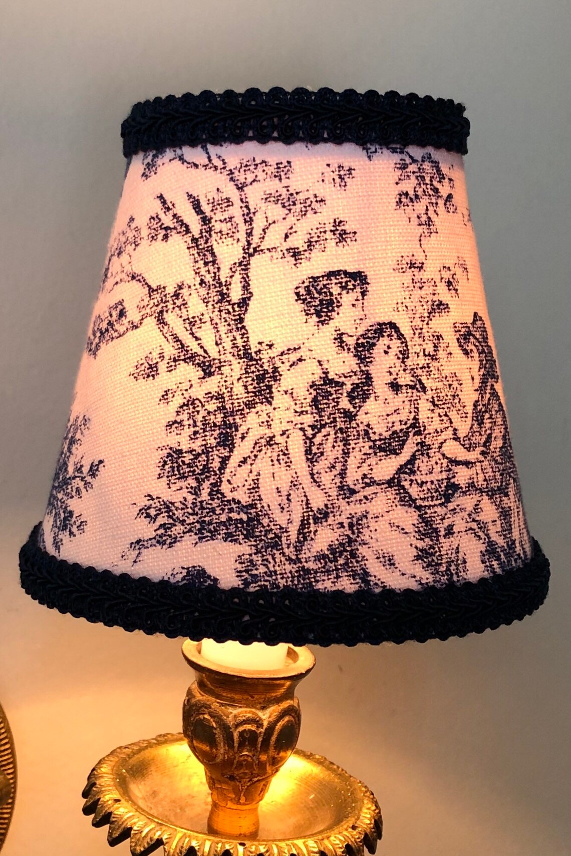 Beautiful Blue and White Toile Patterned Chandelier Lamp Shade Etsy