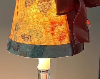 Chandelier lamp shade, lamp shade, beautiful fabric and coloring, clip on, other sizes available, with bow or without bow