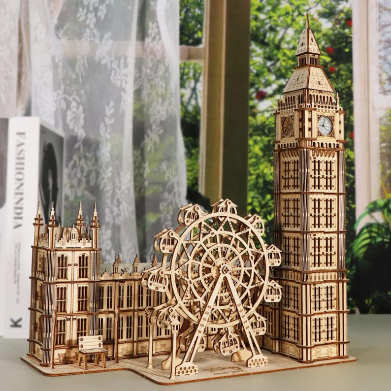 3D Wooden Big Ben Puzzle: DIY Clock Model Kit - Etsy
