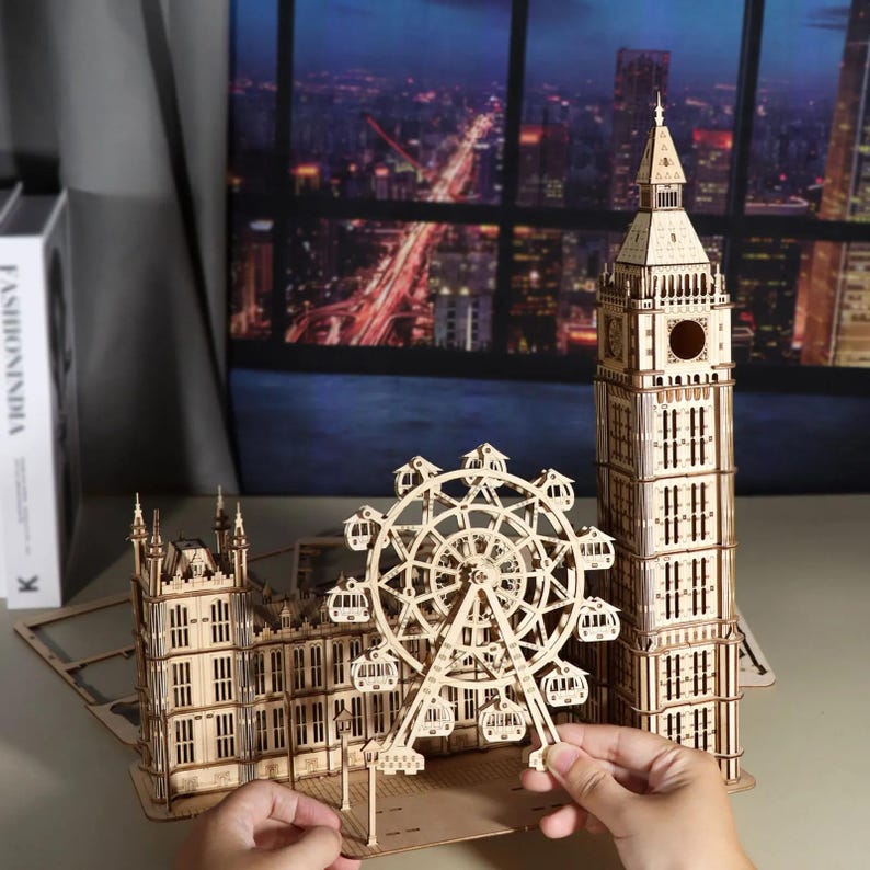 3D Wooden Big Ben Puzzle: DIY Clock Model Kit - Etsy
