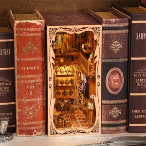 The Duchess Wardrobe Book Nook Kit – Elegant DIY Miniature Dollhouse, 3D Wooden Puzzle, Bookshelf Insert & Unique Gift