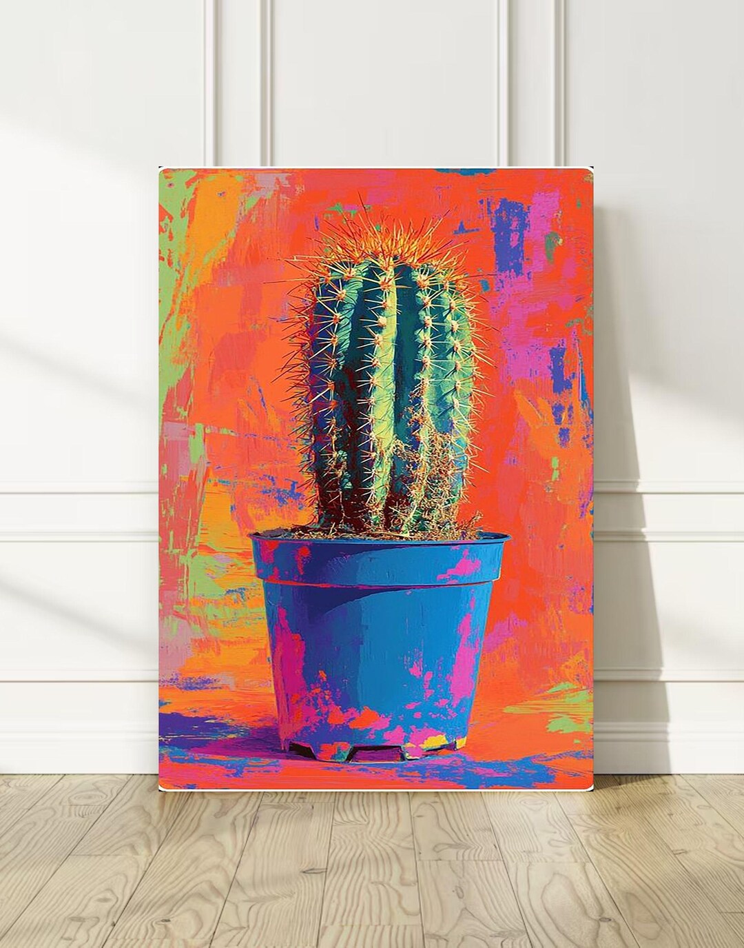 Cactus Pop Art Print - Mexican Wall Art Canvas - Modern & Vibrant ...