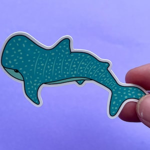 Whale Shark Sticker | Waterproof Vinyl Decal | Original Artwork by Gazelle Parsons