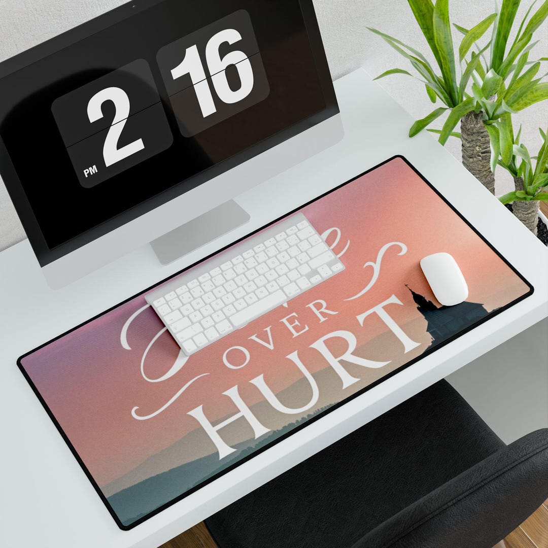 Christian Themed Desk Mat, Faith Inspired Computer Mouse Pad, Vibrant ...