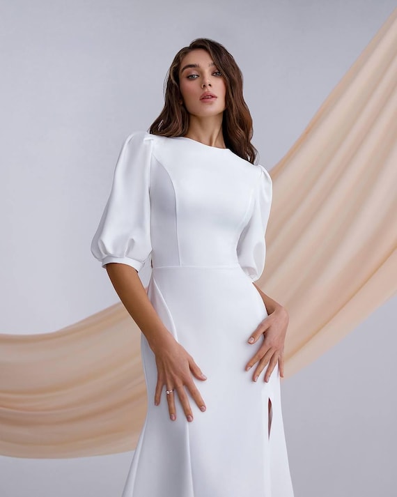 midi dress with slit formal The Veridian