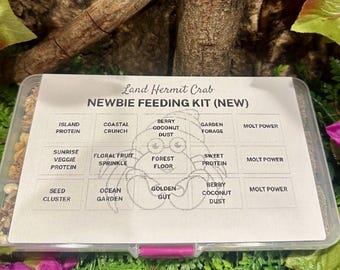 Land Hermit Crab Edu – Newbie Feeding Kit™ (NEW RECIPES)