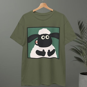Camiseta de Shaun / Divertida camiseta con estampado de oveja, adorable top con estampado animal, regalo para amantes de los animales de granja, para niños y adultos