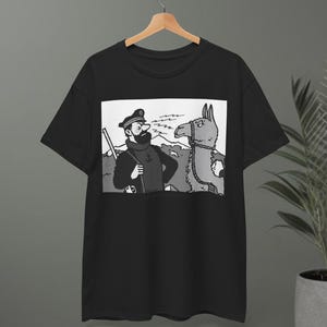 Captain Haddock Cartoon T-Shirt | Blistering Barnacles Graphic Tee
