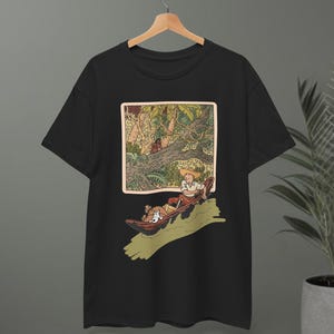 The Adventures of a Young Reporter & His Loyal Pup | Vintage Comic-Inspired Graphic Tee | Retro Cartoon Adventure Shirt