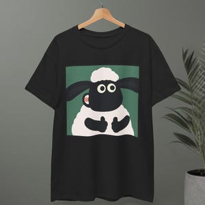 Shaun T-Shirt | Funny Sheep Cartoon Graphic Shirt, Cute Animal Print Top, Farm Animal Lover Gift, Kids and Adults
