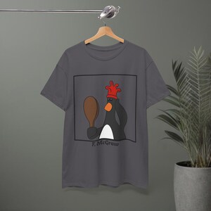 Feathers Tshirt | Wrong Trousers | Criminal Mastermind | British Animation Charcoal