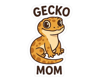 Pegatina de mamá gecko / Calcomanía de vinilo de gecko de 7,6 x 7,6 cm