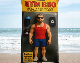 Gym Bro Starter Pack Towel: Funny Flex Day Gift