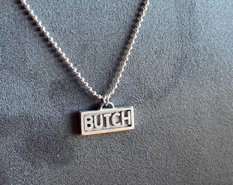 Sterling Silver Butch Pendant Necklace
