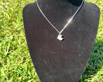 Devil Heart Charm Necklace Sterling Silver