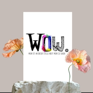 Carte postale « WOW. » – Minimaliste, créatif et une déclaration en soi