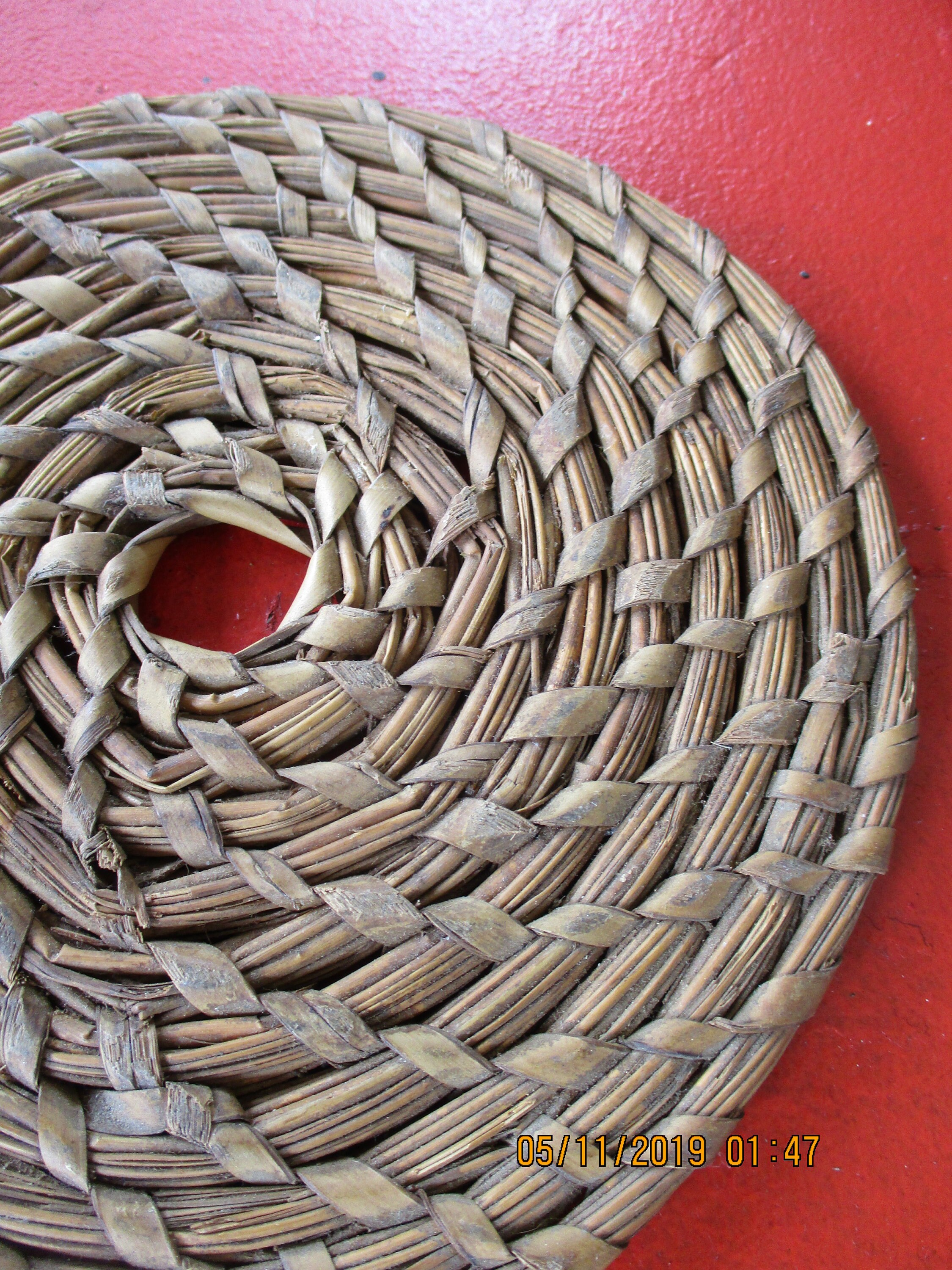 Old Hand Woven Grass Mat Rustic Primitive Hand Made Natural Etsy