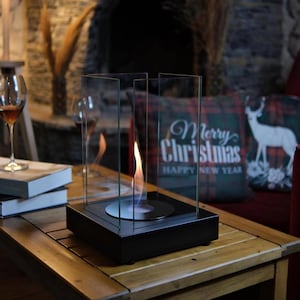 Modern Black Portable Fire Place Tabletop Fireplace İnterior Decor Fireplaces Luxury Home Gift Bioetanol Fire Pit Home Design Special Gifts