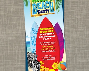 Printable Teen Beach Movie Birthday Party Invitation (PDF)