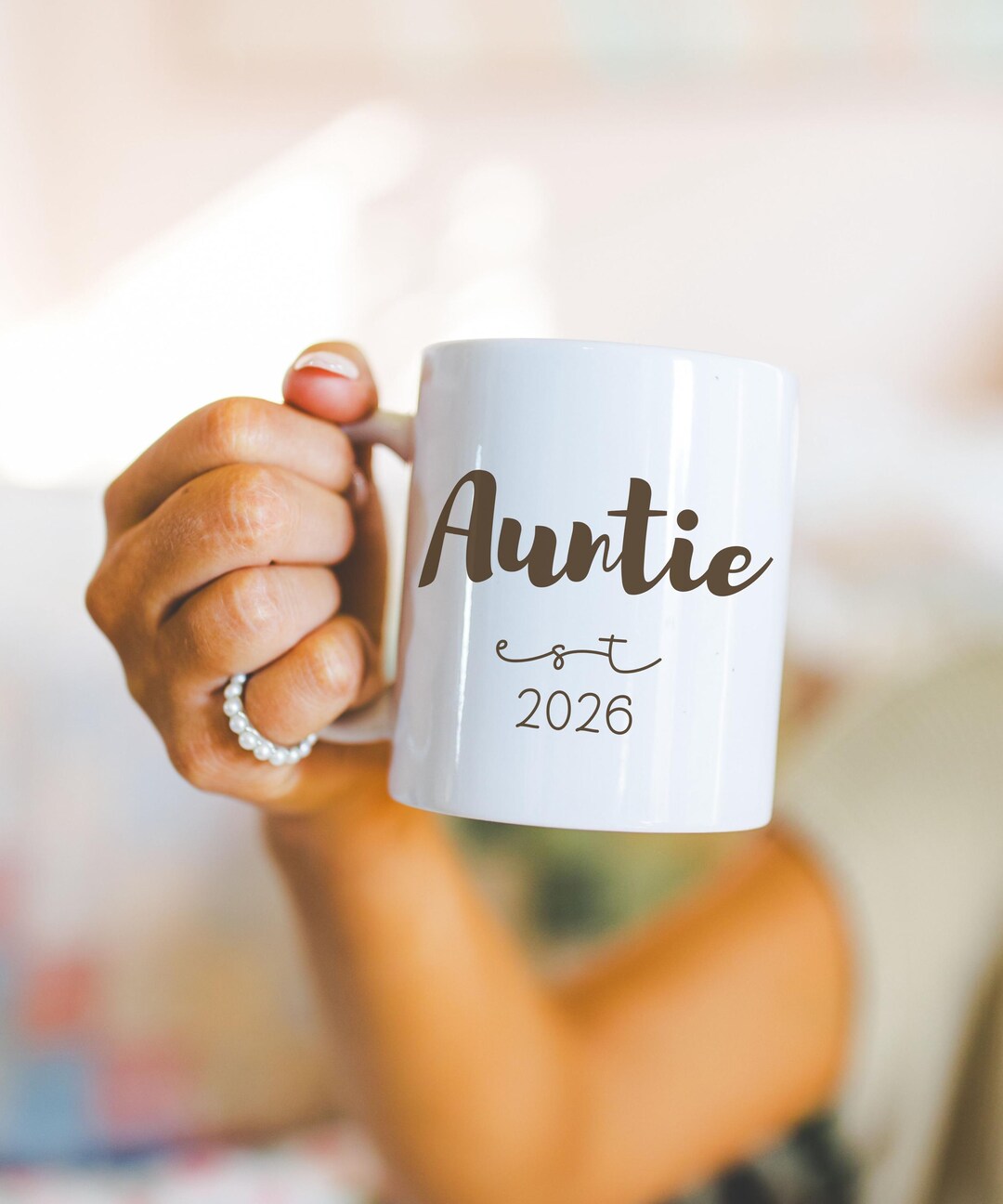 Auntie Est 2026 Mug – Pregnancy Announcement Gift, New Aunt Gift, Baby ...