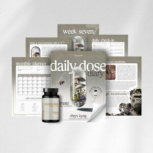 Microdosing Guide & Integration Journal | 300-Page Fillable PDF Workbook | Daily Dose Diary Digital Download