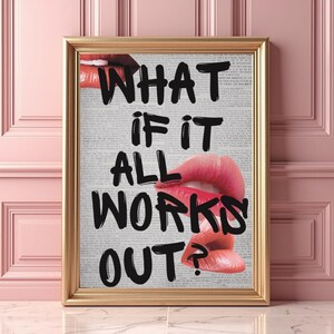 Positive Quote Print Newspaper Girly Decor Apartment Aesthetic Print Affirmation Art Preppy Wall Art Femme Fatale Poster Luxury Girly