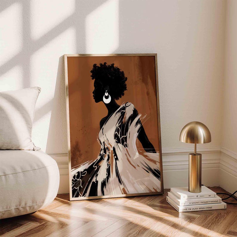 African American Wall Art Print, Black Woman Art, Girl Room Decor ...