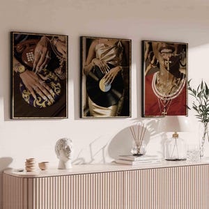 black art, black girl art, black woman wall art, black wall art, black woman art, black girl wall art, 3 set art poster