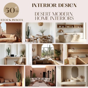 Fotos de interiores de casas no deserto | Pacote de imagens de design de interiores | Interiores de casas estéticas | Fotos de luxo | Fotos de bancos de imagens estéticas