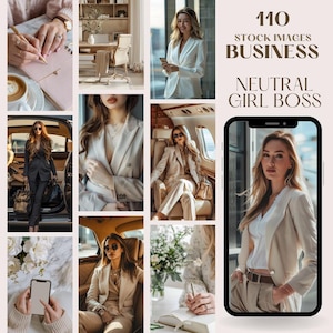 Business Stock Photos for Instagram Stories & Feed | Neutral Girl Boss Aesthetic Stock Photos | Faceless Marketing | Beige Stock Images