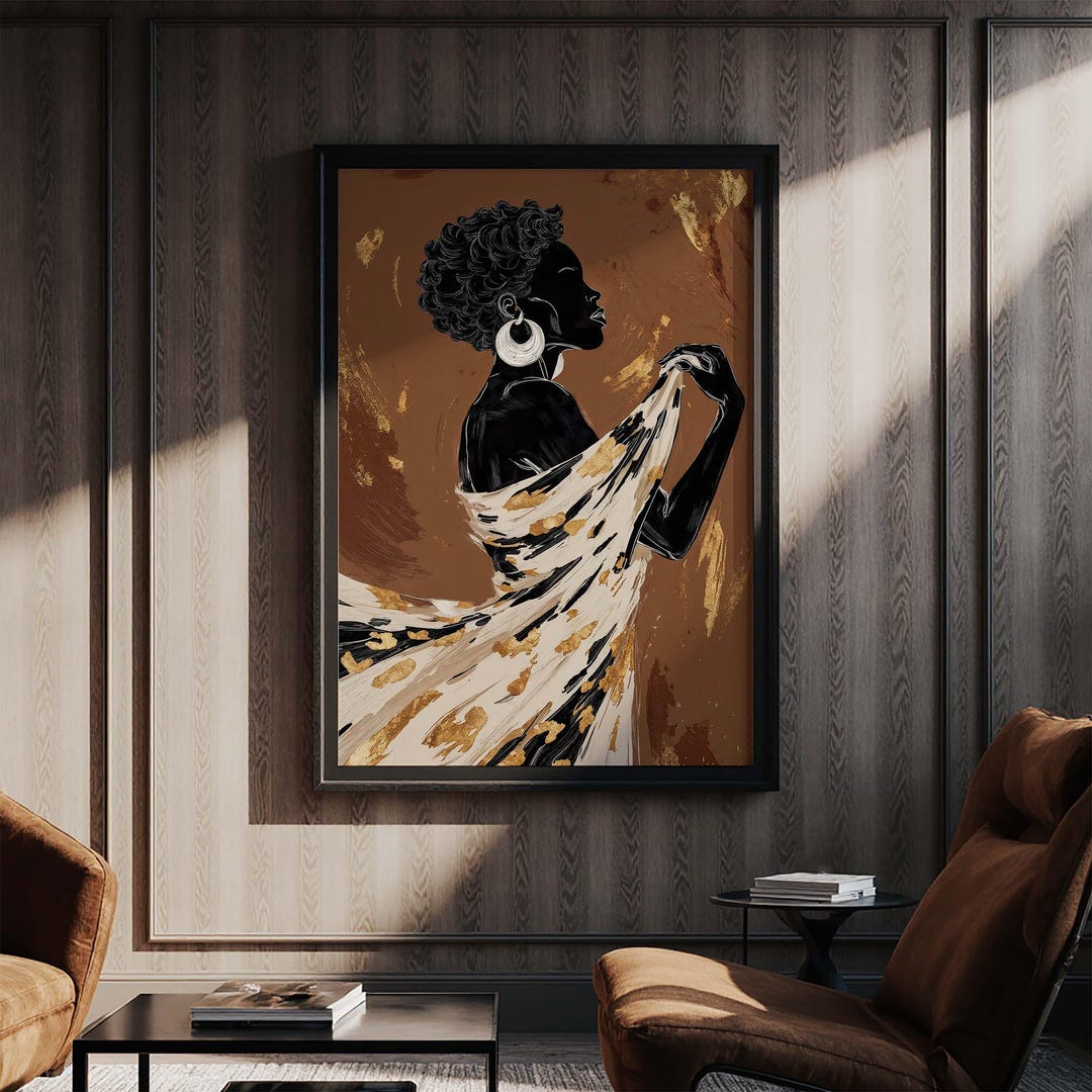 African American Wall Art Print, Black Woman Wall Art, Girl Room Decor ...