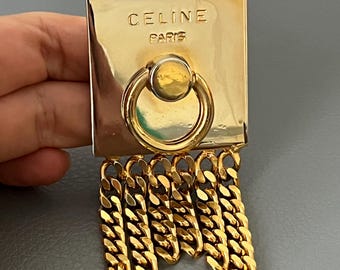 Celine - Vintage Clip-shaped Brooch - Etsy