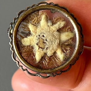 Vintage Edelweiss Flower Brooch