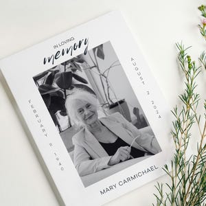 Memorial Guest Book Template: Funeral Memory Sharing (Canva Editable, PDF)