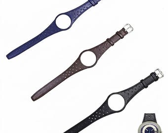 Cinturino in pelle per orologio Omega Dynamic Genève – Nero Marrone Blu Uomo