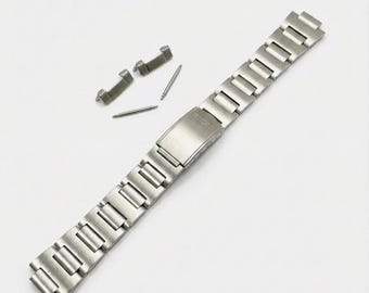 19mm Steel Watchband Bracelet for Seiko Pogue 6139-6002 Chrono | Solid Links