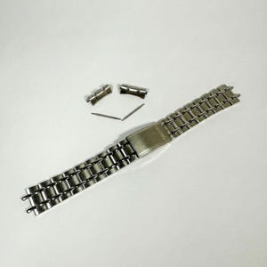 Bracelet en acier 19 mm pour Seiko 6139-6010 | Bracelet de montre vintage à extrémités incurvées