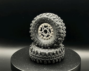 Stainless Steel Bead Lock Ring Set For Injora 1.0 Wheels "Slant Star"