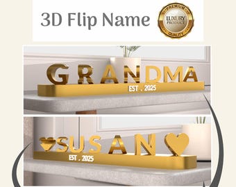 Personalisiertes Geschenk für Oma und Opa | Geschenk Oma Opa | Einzigartiges Familienandenken zum Geburtstag oder Weihnachten