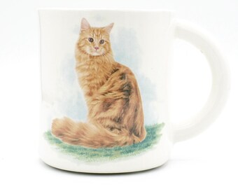 Ginger Cat Charm Mug | coffee mug tea cup | cat portrait | pet portrait mug | in stock | Mother's Day Gift Idea | stocking stuffer