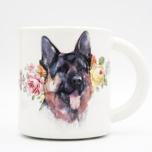 German Shepherd Mug | coffee mug tea cup | GSD portrait | dog lover gift idea | in stock