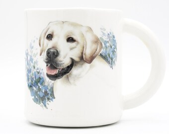 Labrador Dog mug | coffee mug tea cup | cute white english lab mug | dog portrait mug | dog lover gift | in stock