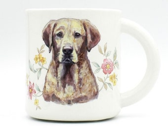 Yellow Lab Mug | labrador retriever mug design | animal pet coffee mug tea cup | cute gift dog lover | in stock