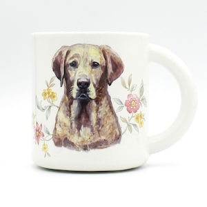 Yellow Lab Mug | labrador retriever mug design | animal pet coffee mug tea cup | cute gift dog lover | in stock