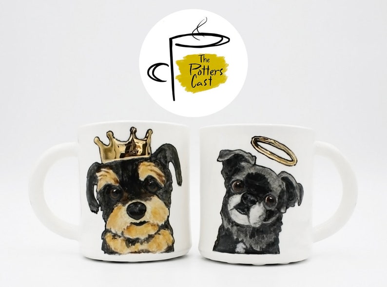 Yorkie mug coffee mug tea cup dog wearing flower crown pet portrait mug in stock dog mom, dog dad gift idea image 7