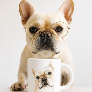 Custom Pet Portrait Mug | created from your photo | personalized custom pet portrait gift | dog cat pet animal lover coffee mug tea cup