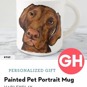 Yorkie mug coffee mug tea cup dog wearing flower crown pet portrait mug in stock dog mom, dog dad gift idea image 6