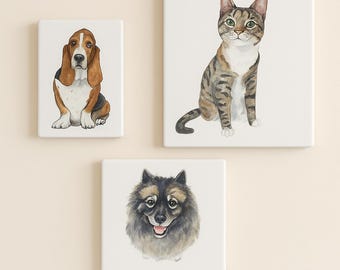 Pet Portrait Clay Canvas | personalized customized ceramic wall tile | custom art pet animal dog cat | christmas gift | stocking stuffer